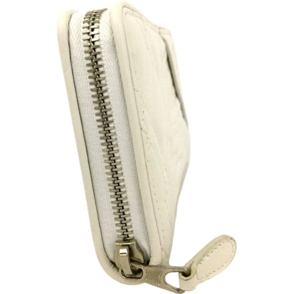 729220BG (X2) Balenciaga Wallet Long Quilted White Leather - Picture 4 of 9